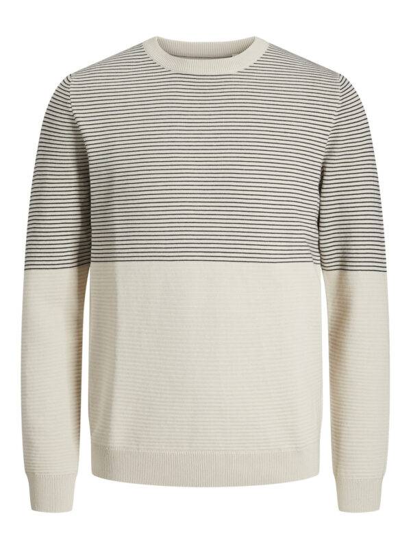 SHIRTS MEN’S CREWNECK SWEATER IN PURE COTTON – 2 COLOR – STRIPED – PRODUKT JASPER